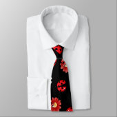 Cravate Pneuka rouge mignon point Ladybug fleur été Fille (Attaché)