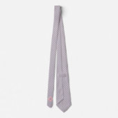 Cravate Poche et gris Blush Plaid Monogramme (Dos)