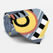 Cravate Pochoir Art Déco vintage Jazz Motifs géométriques (Roulé)