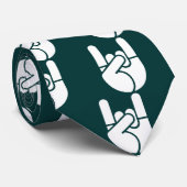 Cravate Pochoir de main de roche (Roulé)