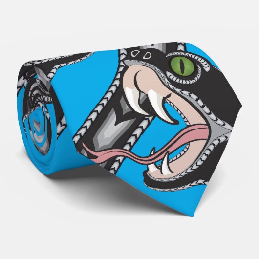 Cravate Poignée Viper - Bleu (Roulé)