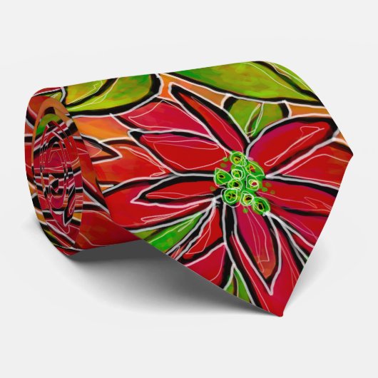 Cravate Poinsettia (Roulé)