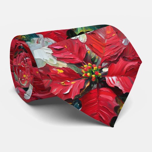 Cravate Poinsettia (Roulé)