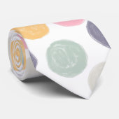 Cravate point de polka pastel coloré artistique (Roulé)