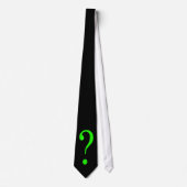 Cravate Point d'interrogation vert au néon (Devant)