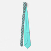Cravate Point Motif Turquoise (Dos)