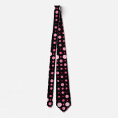 Cravate Point Polka 01.BG noir rose (Dos)