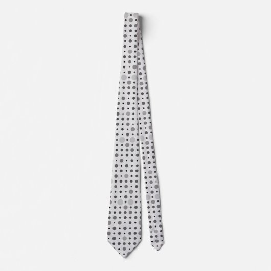 Cravate Point Polka 01.Gris OffBlanc BG (Devant)