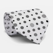 Cravate Point Polka 01.Gris OffBlanc BG (Roulé)
