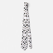 Cravate Point Polka Brown noir (Devant)