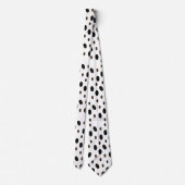 Cravate Point Polka Brown noir (Dos)