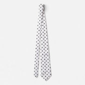 Cravate Point Polka Noir Et Blanc Moderne   (Dos)