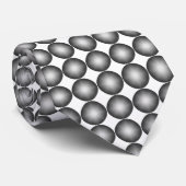 Cravate Point Polka Silver élégant (Roulé)