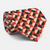 Cravate Point rouge noir rétro Soixante Motif (Roulé)