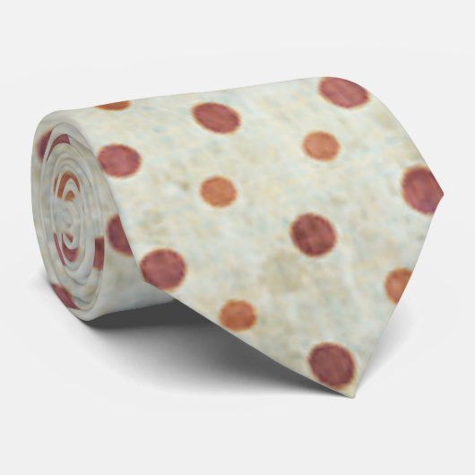 Cravate Point rouge rétro (Roulé)