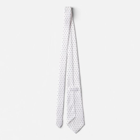 Cravate Pointe Polka blanche et noire (Dos)