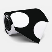 Cravate Pointe Polka (noir et blanc) Toute taille personna (Roulé)