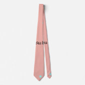 Cravate Points abstraits bleu orange ajouter nom texte t t (Devant)