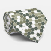 Cravate Points Abstraits motif en tons verts (Roulé)