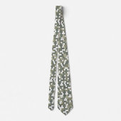 Cravate Points Abstraits motif en tons verts (Dos)