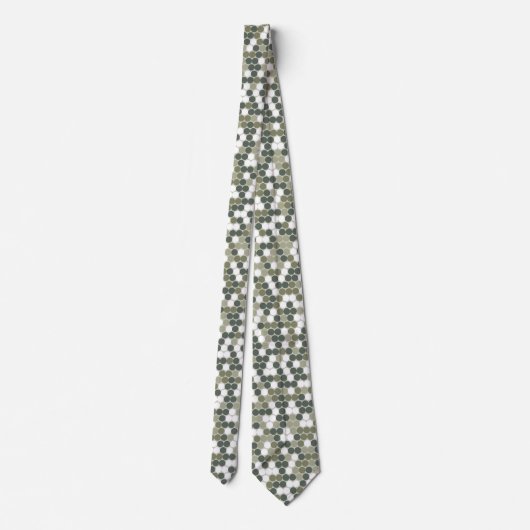 Cravate Points Abstraits motif en tons verts (Dos)