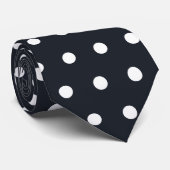 Cravate Points blancs classiques motif sans faille (Roulé)