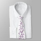 Cravate points blancs et lilas (Attaché)