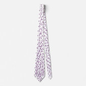 Cravate points blancs et lilas (Devant)