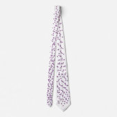 Cravate points blancs et lilas (Dos)
