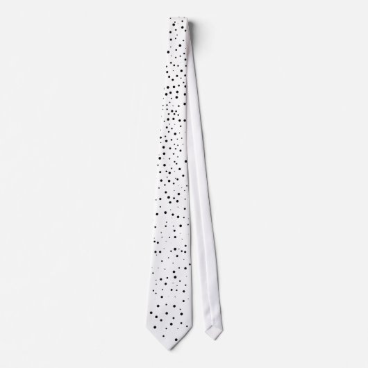 Cravate Points blancs et noirs (Devant)