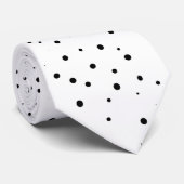 Cravate Points blancs et noirs (Roulé)