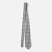 Cravate Points blancs minimaux sur fond noir uni (Dos)