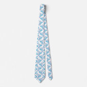 Cravate Points bleus, turquoise et lilas (Devant)