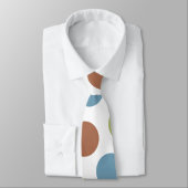 Cravate Points bleus, verts et Brown (Attaché)