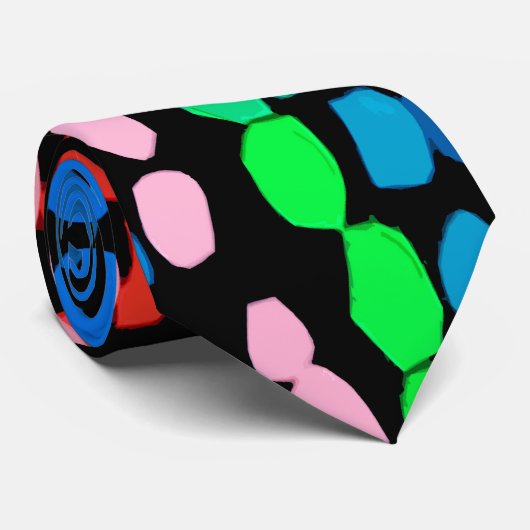 Cravate Points colorés (Roulé)