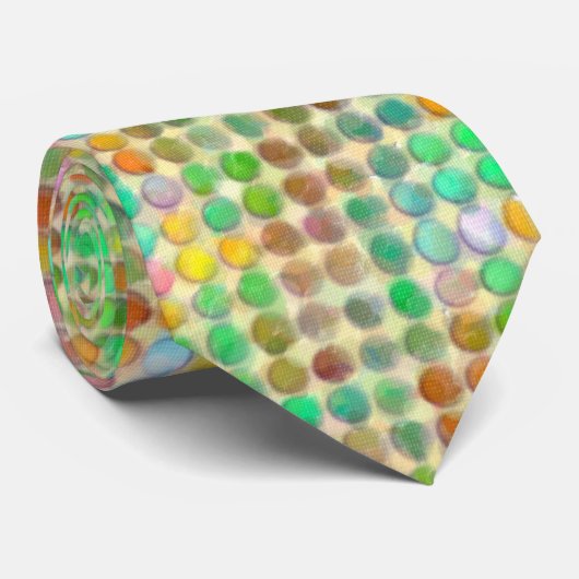 Cravate Points colorés (Roulé)