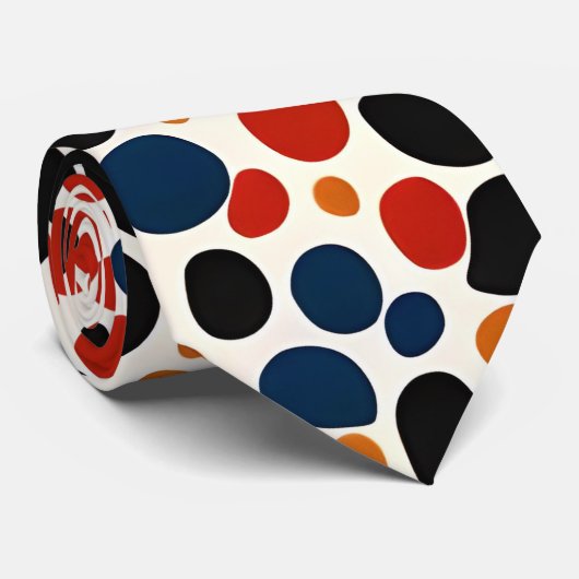 Cravate Points colorés (Roulé)