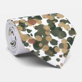 Cravate Points de confettis vert sauge et or (Roulé)