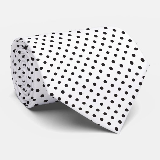 Cravate Points de polka de PixDezines, couleur de fond DIY (Roulé)