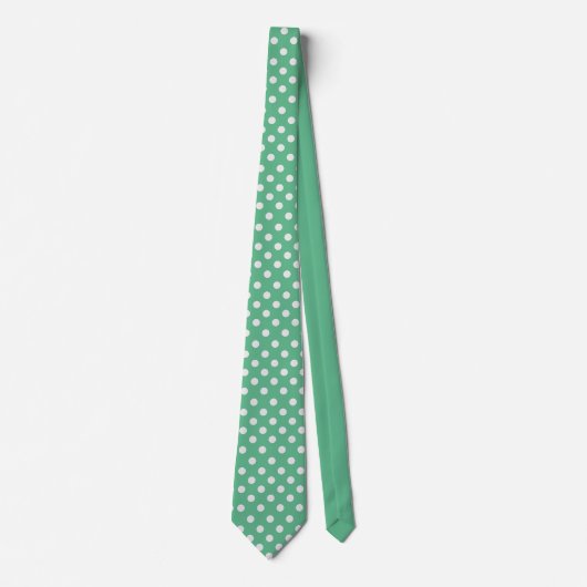 Cravate Points de polka vert menthe (Devant)