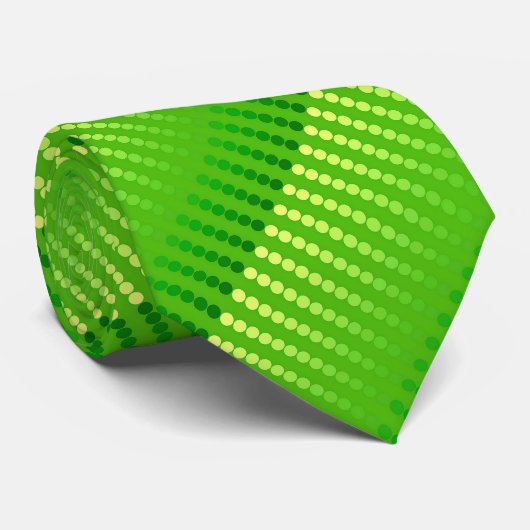 Cravate Points de satin - nuances de vert de chaux (Roulé)