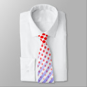 Cravate Points et bandes rouges et bleus (Attaché)