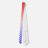Cravate Points et bandes rouges et bleus (Dos)