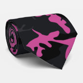 Cravate Points forts roses Camo (Roulé)