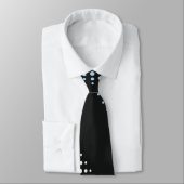 Cravate Points Fou Bleu clair et Blanc Classic (Attaché)