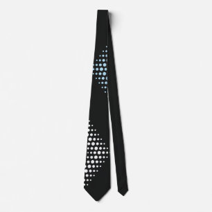 Cravate Points Fou Bleu clair et Blanc Classic