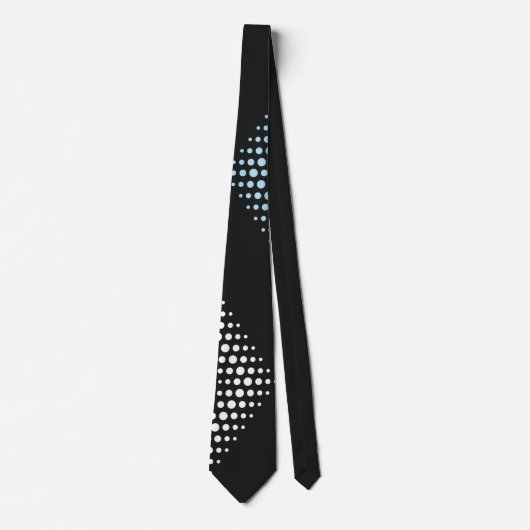 Cravate Points Fou Bleu clair et Blanc Classic (Devant)