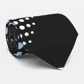 Cravate Points Fou Bleu clair et Blanc Classic (Roulé)