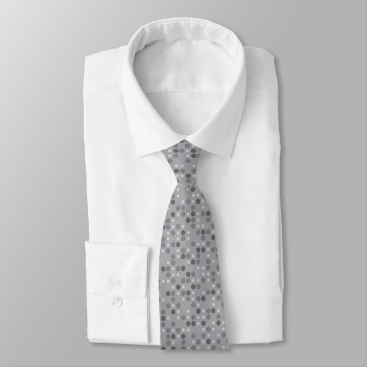 Cravate Points gris (Attaché)