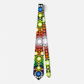 Cravate Points Hippie Retro Mandala Floral Dotés (Devant)